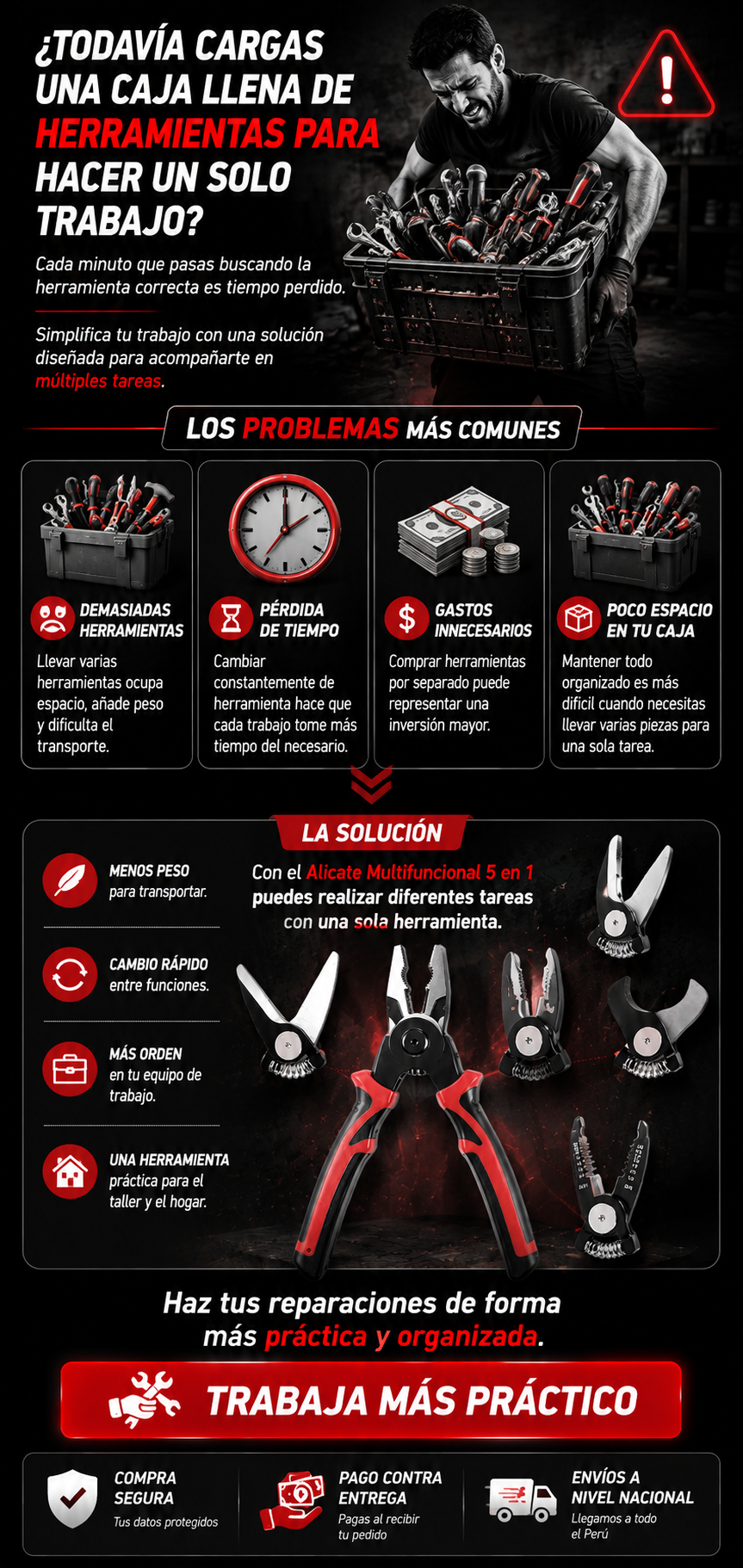 5 en 1 Alicate multifuncional