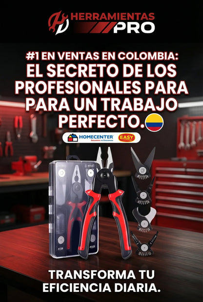 Juego De Alicates 5 En 1 intercambiable