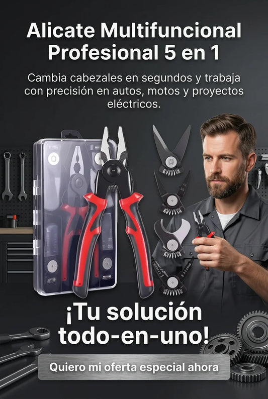 Juego De Alicates 5 En 1 intercambiable